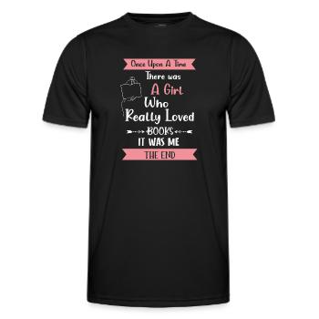 Mon livre sent mieux que votre tablette - T-shirt sport Homme - noir - Devant - AI Model Male 178 dark (178cm)
