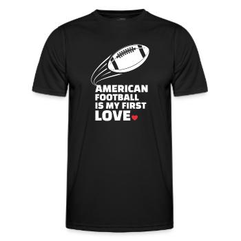 I love American soccer stylish - Men's Functional T-Shirt - black - Front - AI Model Male 178 dark (178cm)