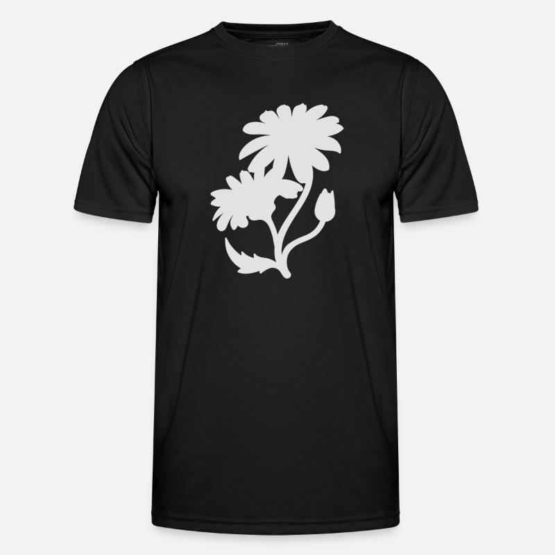Einfache Gänseblümchen - Männer Funktions-T-Shirt - Schwarz