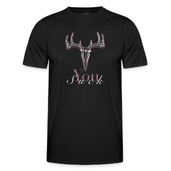 You Suck - Männer Funktions-T-Shirt - Schwarz - Vorne - AI Model Male 178 dark (178cm)