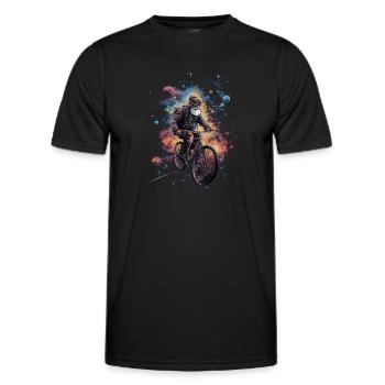 Bonne journée à vélo - Old Man Trippy Motiv - T-shirt sport Homme - noir - Devant - AI Model Male 178 dark (178cm)