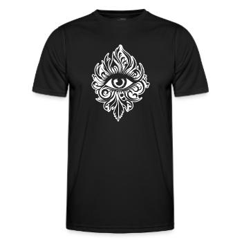 Auge Augen Augenarzt - Männer Funktions-T-Shirt - Schwarz - Vorne - AI Model Male 178 dark (178cm)