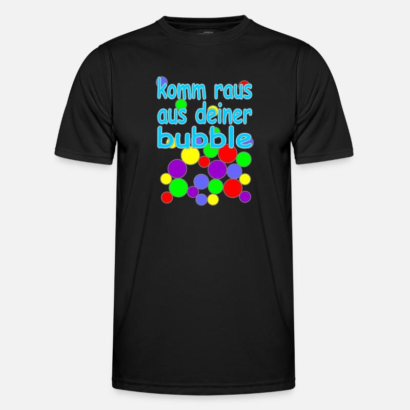 bubble deutsche Version Nr.2 - Männer Funktions-T-Shirt - Schwarz