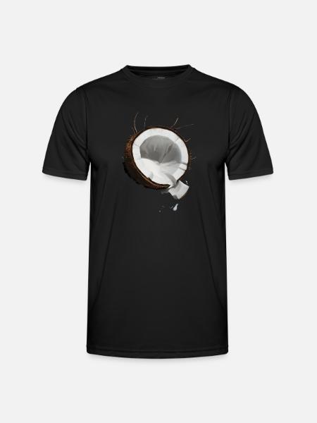 Kokosnuss Frucht - Männer Funktions-T-Shirt - Schwarz