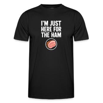 Schinken - Männer Funktions-T-Shirt - Schwarz - Vorne - AI Model Male 178 dark (178cm)