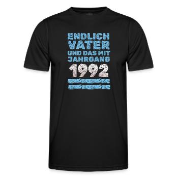 Endlich 1992 - Männer Funktions-T-Shirt - Schwarz - Vorne - AI Model Male 178 dark (178cm)