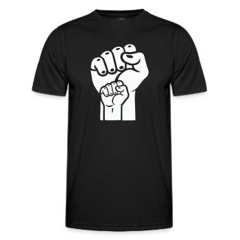 Fist 2 - Men's Functional T-Shirt - black - Front - AI Model Male 178 dark (178cm)