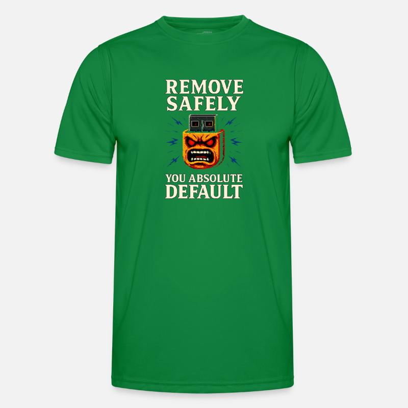 Remove Safely – Tech Rage Pixel Shirt mit USB Wut Männer Funktions-T-Shirt