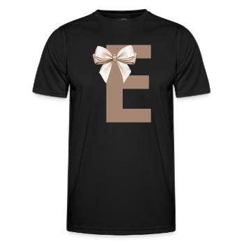 Buchstabe E Knoten - Männer Funktions-T-Shirt - Schwarz - Vorne - AI Model Male 178 dark (178cm)