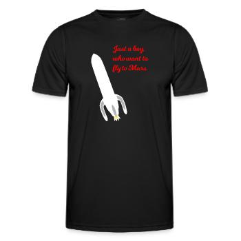 Mars Reisender - Männer Funktions-T-Shirt - Schwarz - Vorne - AI Model Male 178 dark (178cm)