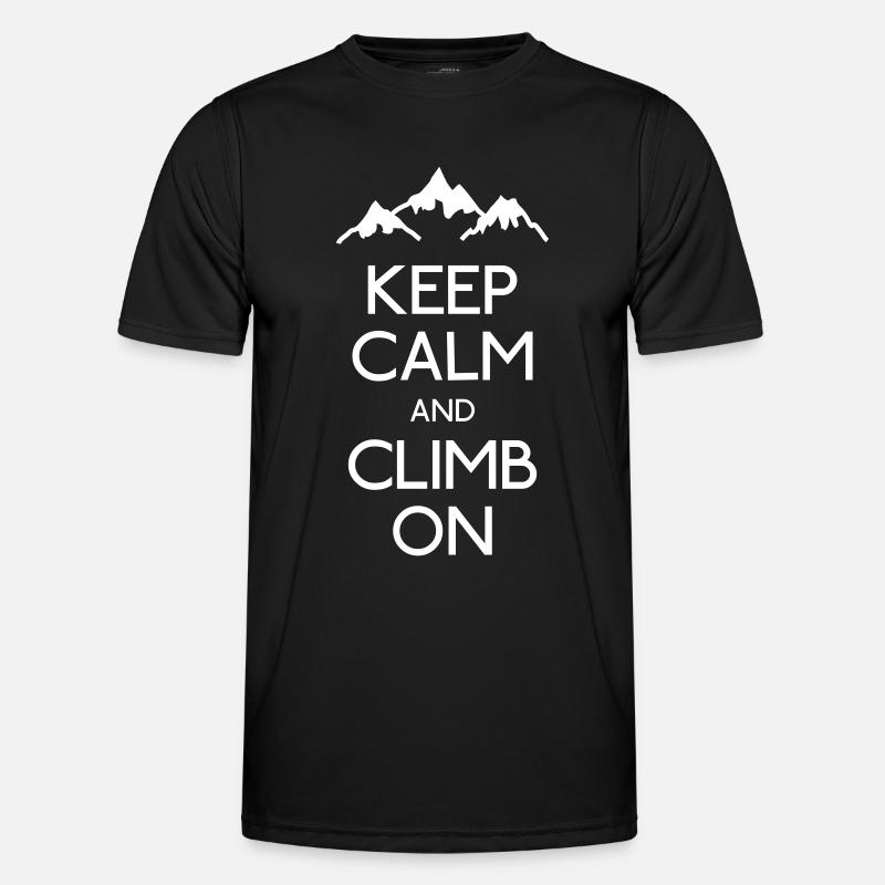keep calm and climb on - Men's Functional T-Shirt - black