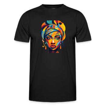 jolie culture - T-shirt sport Homme - noir - Devant - AI Model Male 178 dark (178cm)