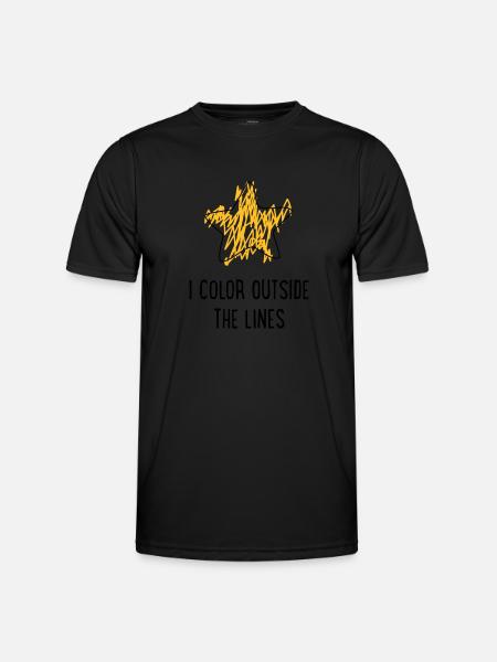 unangepasst - Männer Funktions-T-Shirt - Schwarz