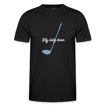 My daily driver Golf Tshirt Design - Men's Functional T-Shirt - black - Front - AI Model Male 178 dark (178cm)