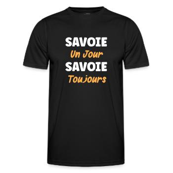 savoie un jour savoie toujours - T-shirt sport Homme - noir - Devant - AI Model Male 178 dark (178cm)