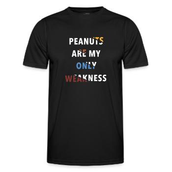 Peanut Allergy Nut Allergy Awareness - Men's Functional T-Shirt - black - Front - AI Model Male 178 dark (178cm)