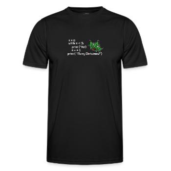 Computer Science Source Merry Christmas Christmas - Men's Functional T-Shirt - black - Front - AI Model Male 178 dark (178cm)