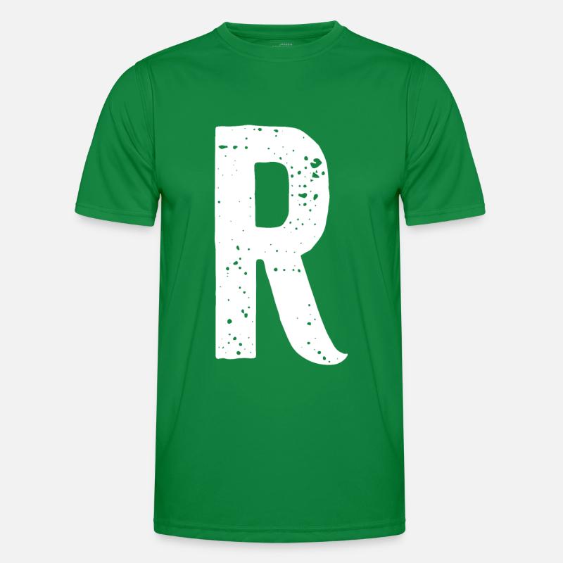 R-Buchstabe Männer Funktions-T-Shirt