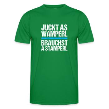 Juckt as wamperl brauchst a stamperl - Männer Funktions-T-Shirt - Kelly Green - Vorne - AI Model Male 178 dark (178cm)