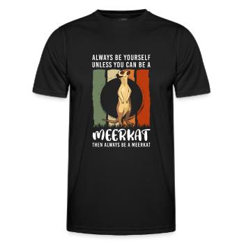 Zoo Tiere Fels - Männer Funktions-T-Shirt - Schwarz - Vorne - AI Model Male 178 dark (178cm)