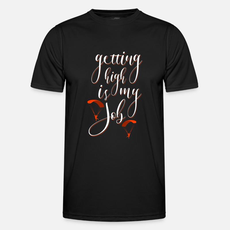 Paragliding Paragliding Free Fall - Men's Functional T-Shirt - black
