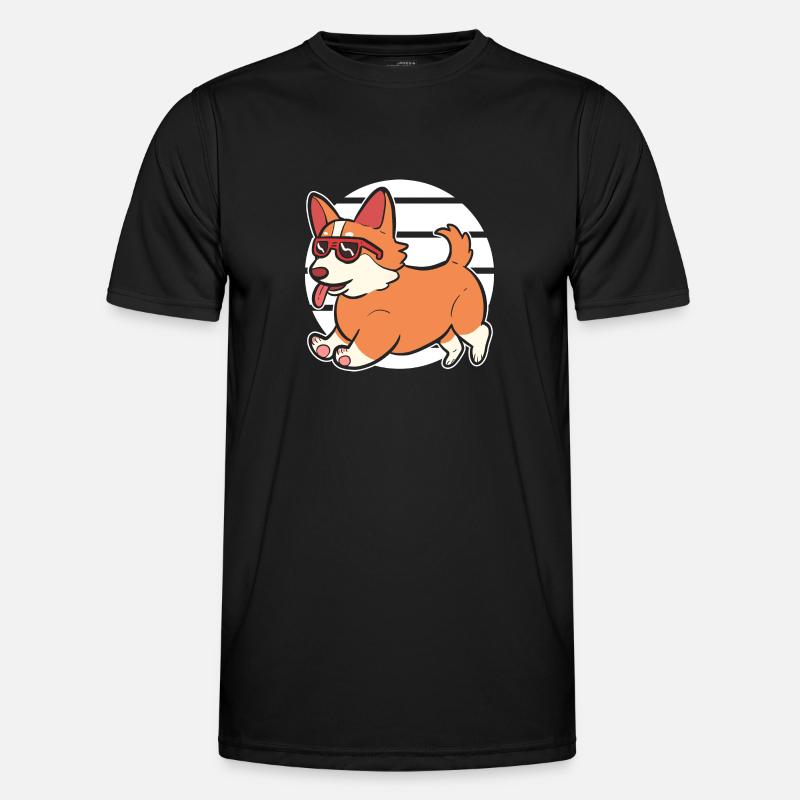 Corgi - Men's Functional T-Shirt - black