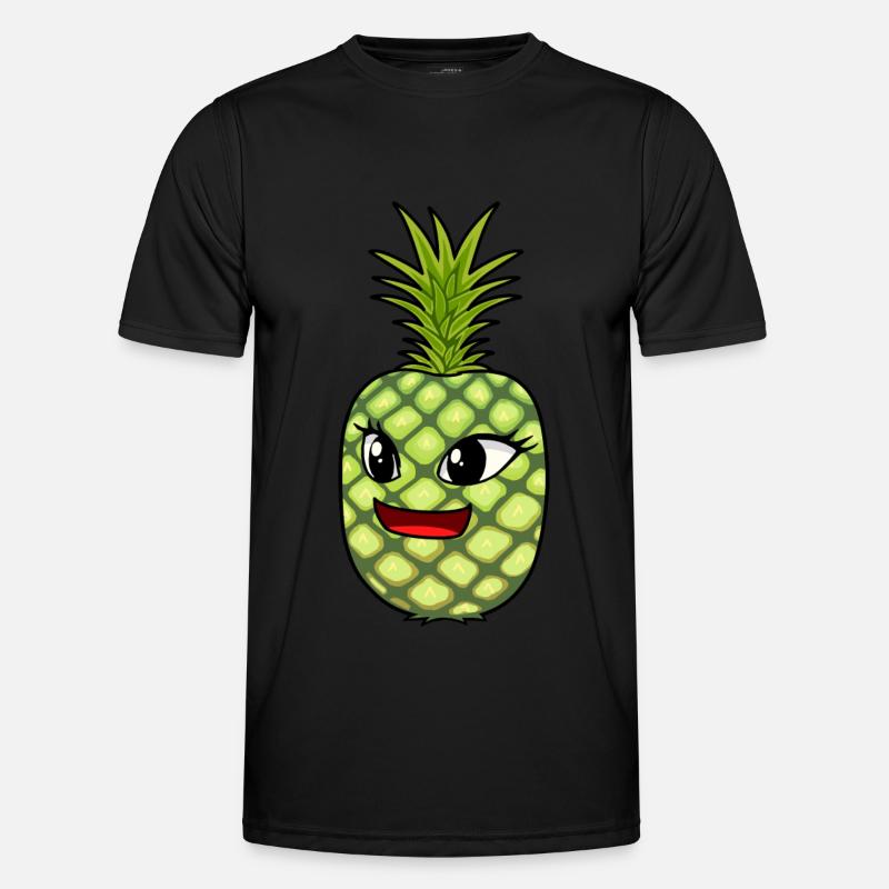 Fruit Foxes Fruit Summer Pineapple - Men's Functional T-Shirt - black