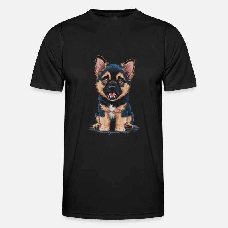 Deutscher Schäferhund Hund Hunderasse Männer Funktions-T-Shirt