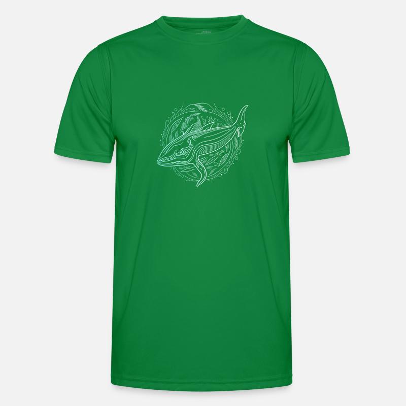 Abstrakter Wal Männer Funktions-T-Shirt