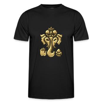 Ganesha, Dieu éléphant, Hindouisme, Yoga, Tantra - T-shirt sport Homme - noir - Devant - AI Model Male 178 dark (178cm)