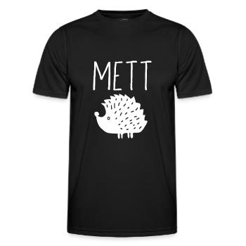 Mettigel Mett Igel Hackfleisch Fleischesser Hackk - Männer Funktions-T-Shirt - Schwarz - Vorne - AI Model Male 178 dark (178cm)