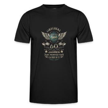 LEBENDE LEGENDE 60 JAHRE Geschenk 60. Geburtstag - Männer Funktions-T-Shirt - Schwarz - Vorne - AI Model Male 178 dark (178cm)