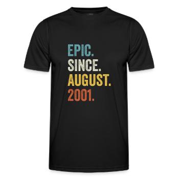 21 Years Old Epic Since August 2001 21st Birthday - Men's Functional T-Shirt - black - Front - AI Model Male 178 dark (178cm)