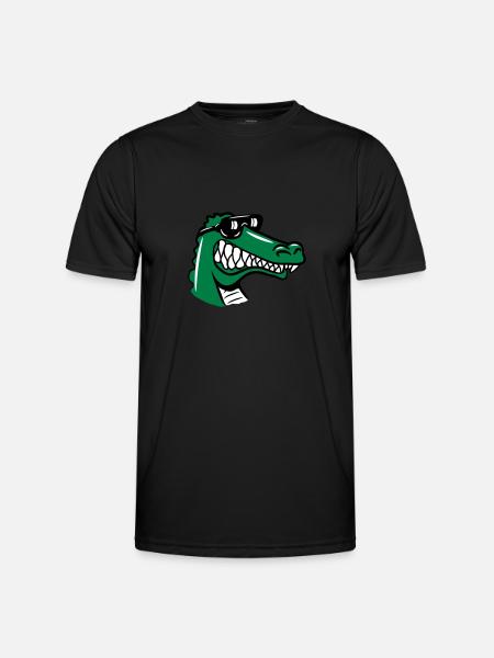 Crocodile fun funny - Men's Functional T-Shirt - black