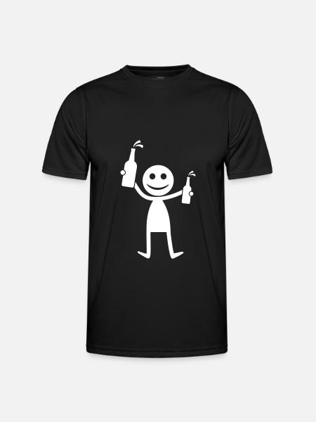 Beer Party Silhouette - Men's Functional T-Shirt - black