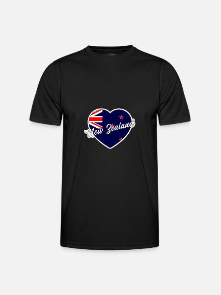 Neuseeland - Männer Funktions-T-Shirt - Schwarz