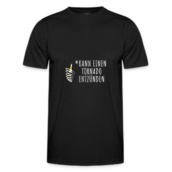 Tornado entzünden Mallorca Bier - Männer Funktions-T-Shirt - Schwarz - Vorne - AI Model Male 178 dark (178cm)