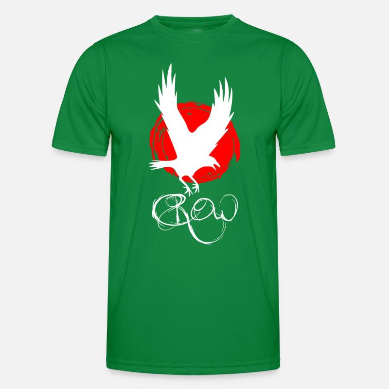 Rabe Krähe Crow Männer Funktions-T-Shirt