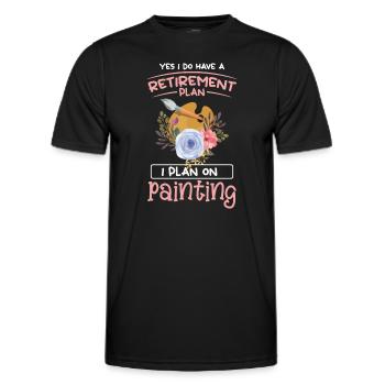 Paints Brush Painter Paint Roller - Men's Functional T-Shirt - black - Front - AI Model Male 178 dark (178cm)