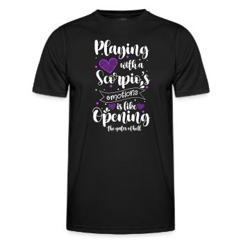 Horoscope Astro Novembre - T-shirt sport Homme - noir - Devant - AI Model Male 178 dark (178cm)