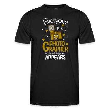Fotografie Fotografieren Motiv - Männer Funktions-T-Shirt - Schwarz - Vorne - AI Model Male 178 dark (178cm)