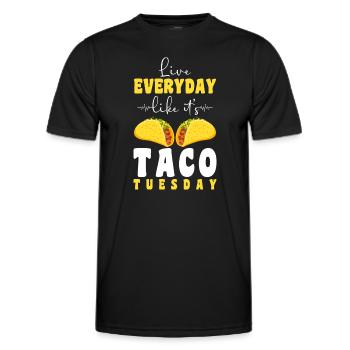 Mexican Foodie Sombrero Burrito - Men's Functional T-Shirt - black - Front - AI Model Male 178 dark (178cm)
