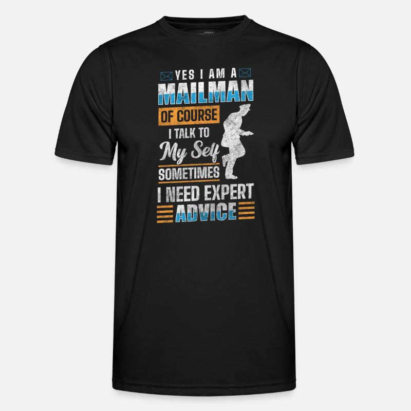 Postbote Briefe Beruf Briefbote - Männer Funktions-T-Shirt - Schwarz