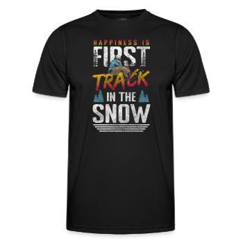 Schnee Piste Tailgrab Winterurlaub - Männer Funktions-T-Shirt - Schwarz - Vorne - AI Model Male 178 dark (178cm)
