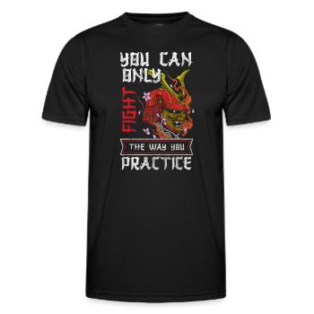 Japan Aikido Katana - Männer Funktions-T-Shirt - Schwarz - Vorne - AI Model Male 178 dark (178cm)