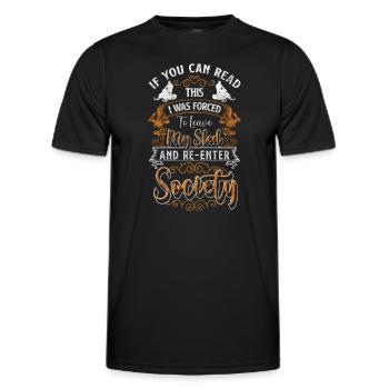 Tobogganing Snow Slope - Men's Functional T-Shirt - black - Front - AI Model Male 178 dark (178cm)
