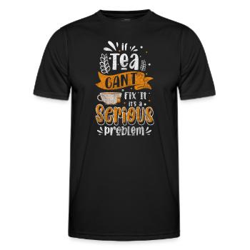 Tea Lover Recreation Teapot - Men's Functional T-Shirt - black - Front - AI Model Male 178 dark (178cm)