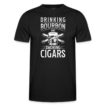 Rauchen Zigarette - Männer Funktions-T-Shirt - Schwarz - Vorne - AI Model Male 178 dark (178cm)