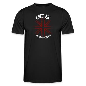 La vie n’est pas un léchage de sucre - T-shirt sport Homme - noir - Devant - AI Model Male 178 dark (178cm)