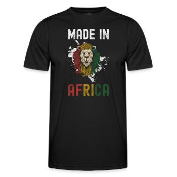 Afrika Serengeti Afrikaner Giraffe - Männer Funktions-T-Shirt - Schwarz - Vorne - AI Model Male 178 dark (178cm)
